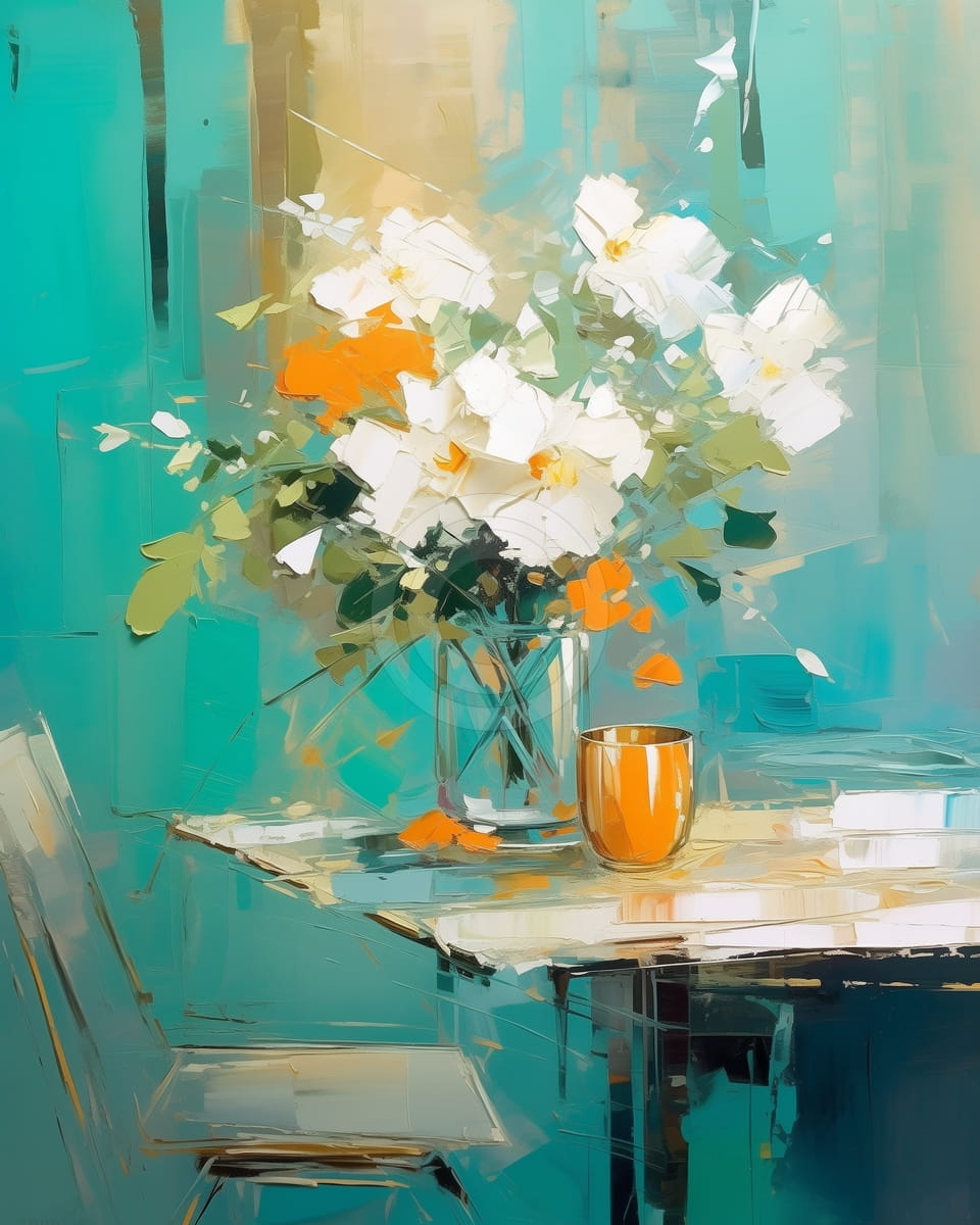 Nature morte avec table et chaise