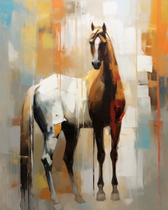Cheval de style abstrait