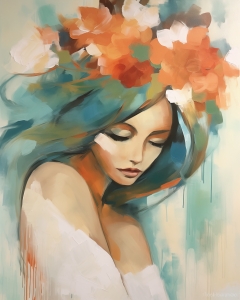 The gentleness of the woman