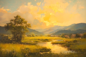 Landschaft im impressionistischen Stil