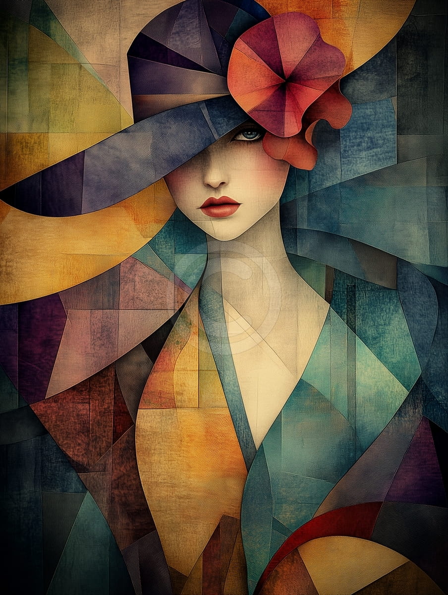 Femme Mystérieuse au Chapeau