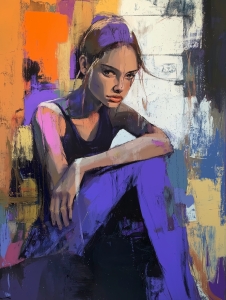 Portrait expressif abstrait