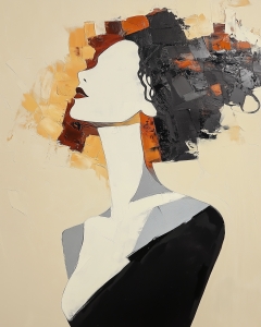 Modernes abstraktes Frauenportr&auml;t