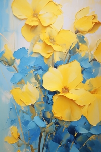 Pinsel gelbe Blume