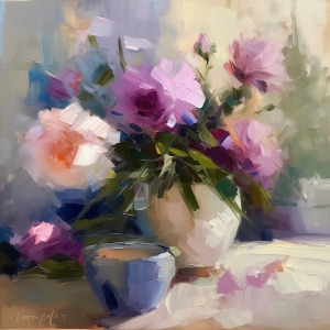 Pivoine abstraite
