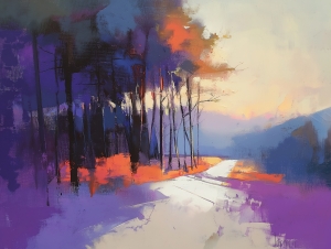 Cautivador paisaje en colores pastel