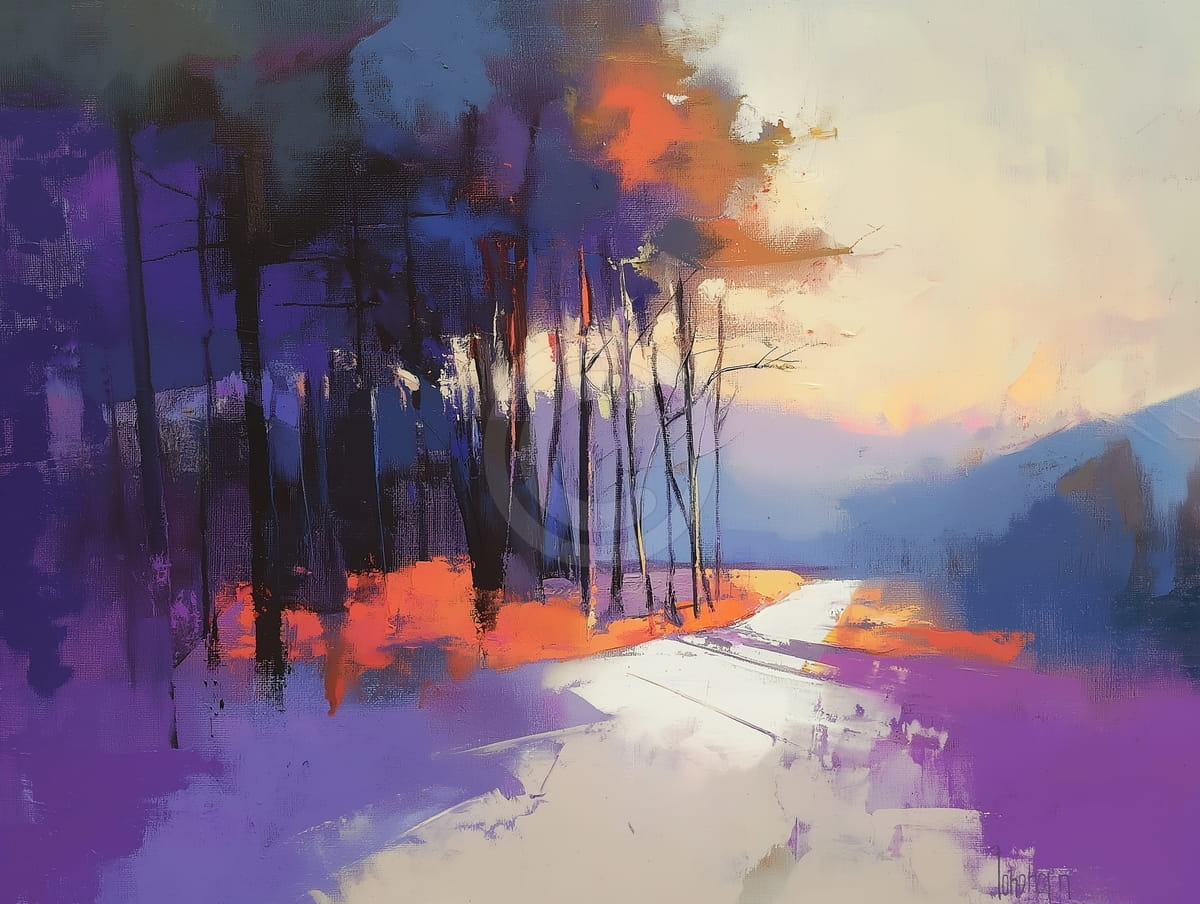 Cautivador paisaje en colores pastel