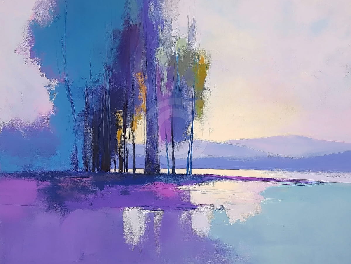 Superbe paysage pastel