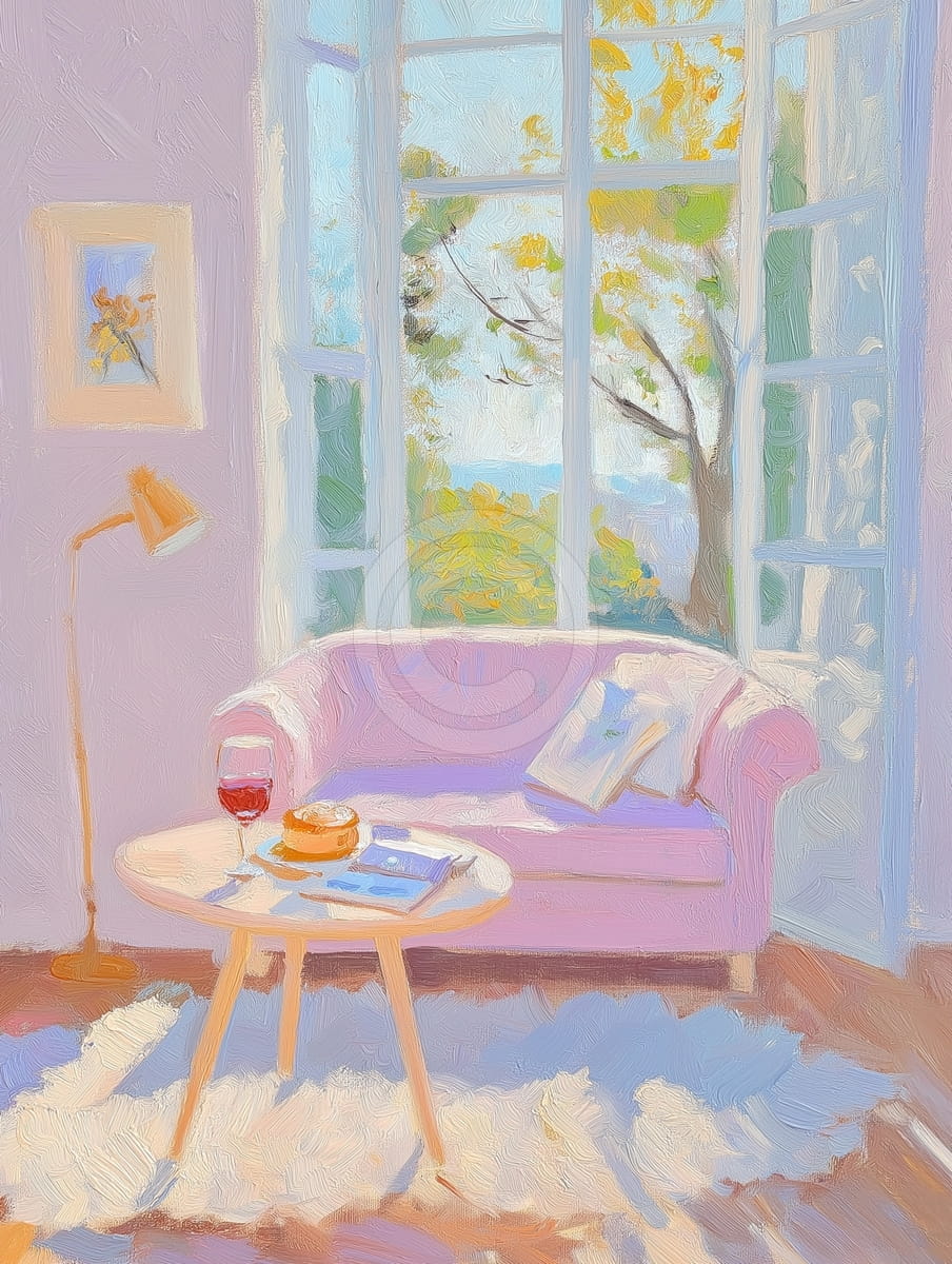 Raumdekoration in Pastelltönen