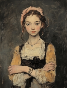 Portrait classique d'une jeune fille