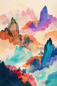 Paysage chinois traditionnel