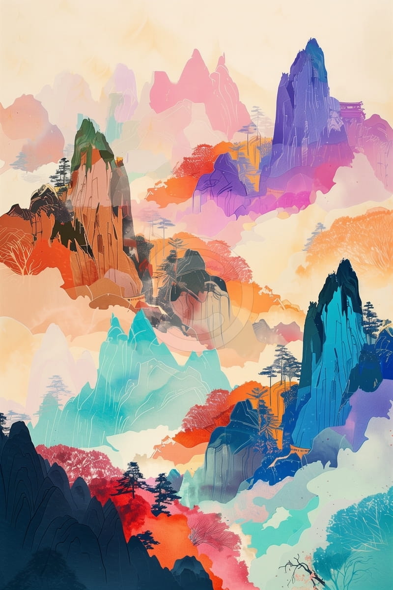 Paesaggio cinese tradizionale