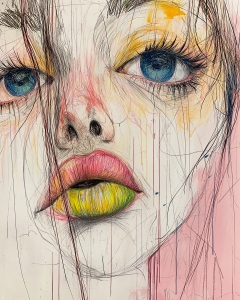 Retrato de rostro de mujer
