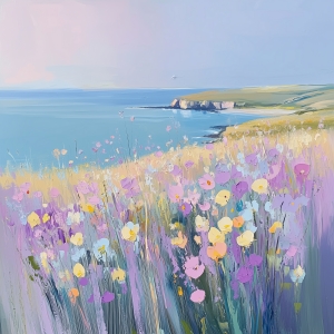 Impressionist abstract landscape