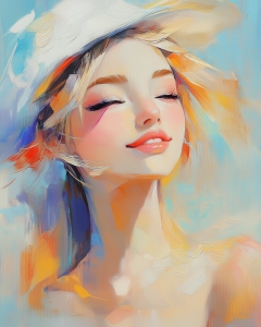 Ragazza con un bel sorriso