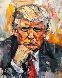Retrato de Donald Trump