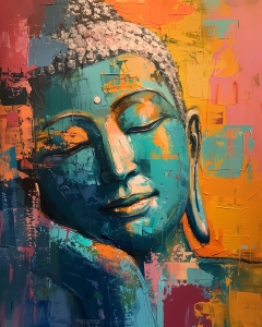 Ritratto astratto del Buddha