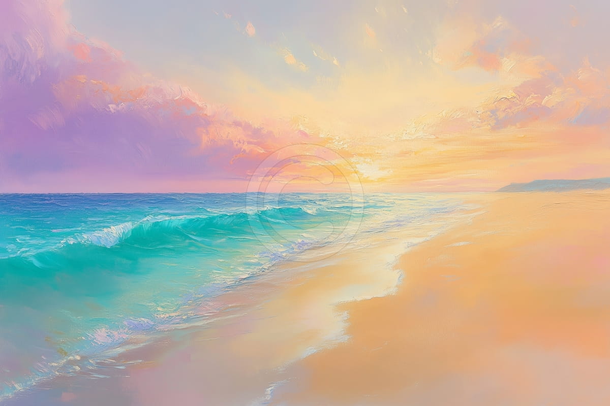 Olas Susurrantes al Atardecer