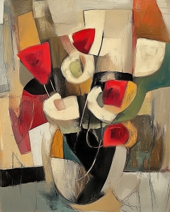 Abstraction Florale Cubiste