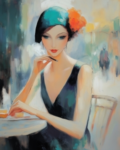 Fille avec une cigarette