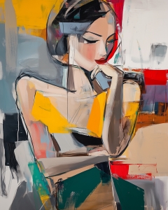 Ritratto astratto colorato