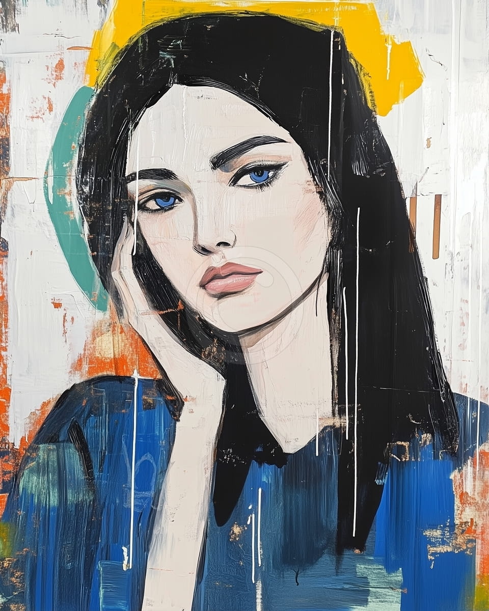 Mujer con cabello negro