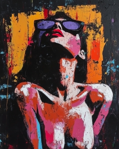 Portrait de style pop-art