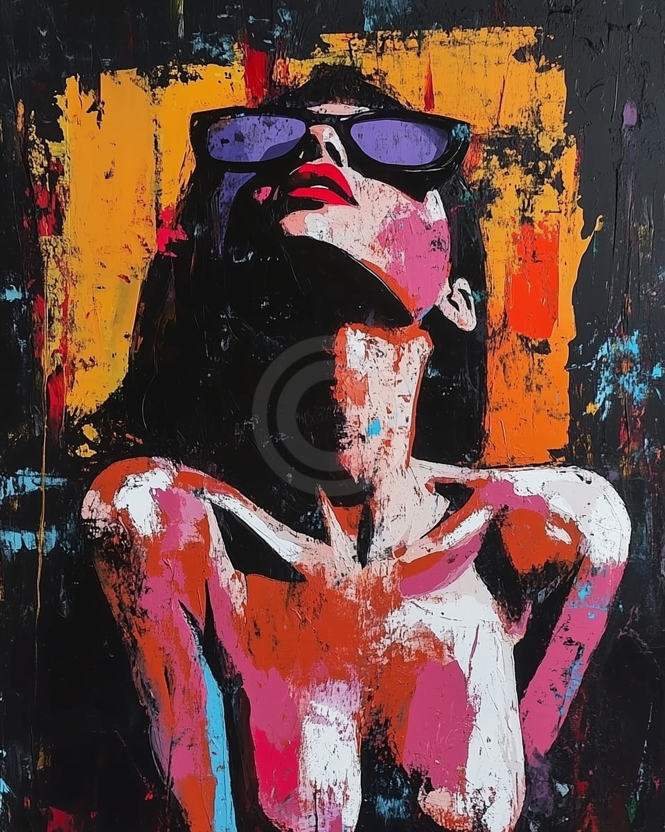 Retrato de estilo pop art