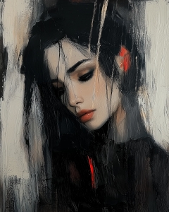 Portrait sombre abstrait
