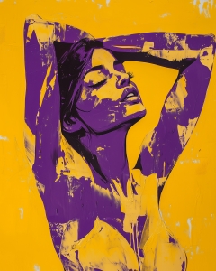 Retrato de mujer naranja