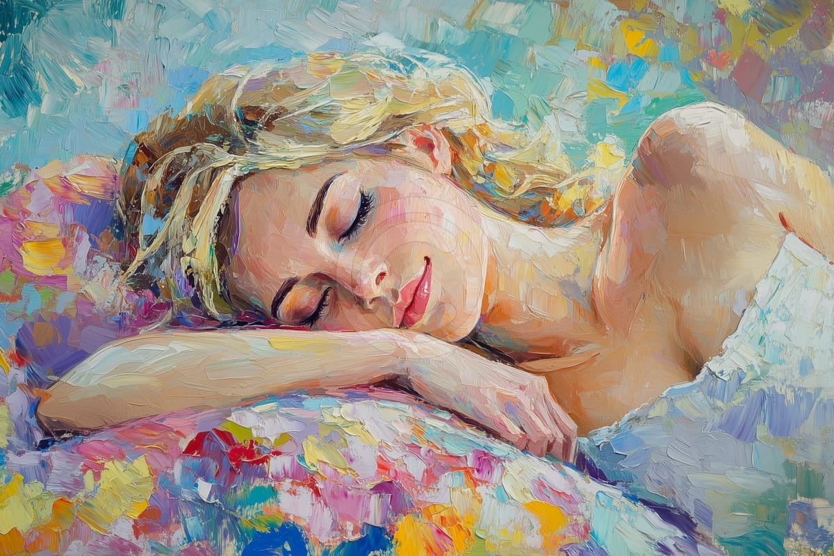 Portrait coloré impressionniste