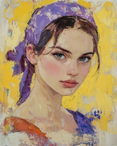 Portrait de fille traditionnelle