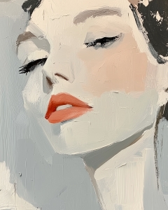 Portrait abstrait contemporain