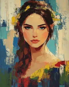 Ritratto di donna colorata