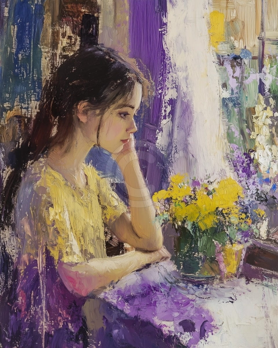 Fille à la fenêtre