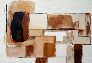 Composition g&eacute;om&eacute;trique en tons terre