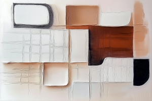 Geometrische Formen in Creme- und Braunt&ouml;nen