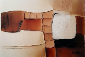 Texturas y formas en tonos ladrillo