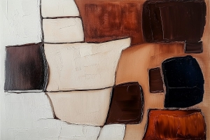 Fragments en tons brun et cr&egrave;me