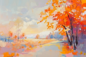 Lueur d&rsquo;automne sur la clairi&egrave;re