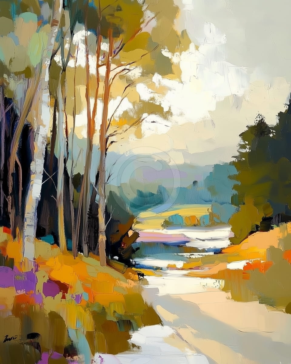 Sentiero nel bosco autunnale 