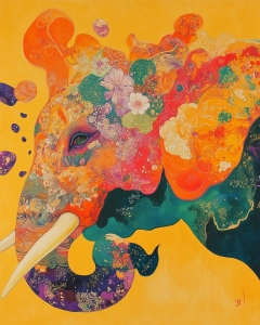 &Eacute;l&eacute;phant Floral de R&ecirc;ve