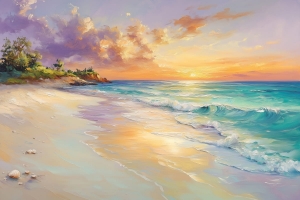 Coucher de Soleil sur la Plage