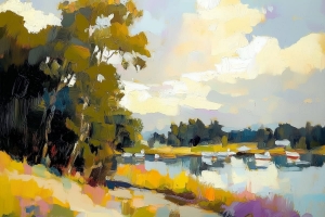 Boats on a Quiet River