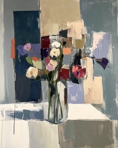 Nature Morte G&eacute;om&eacute;trique avec Fleurs