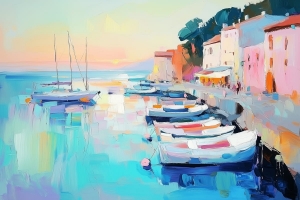 Bateaux dans le Village C&ocirc;tier