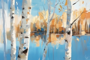 Abedules de Oto&ntilde;o junto al Lago