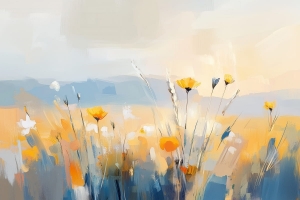 Wildblumen bei Sonnenaufgang