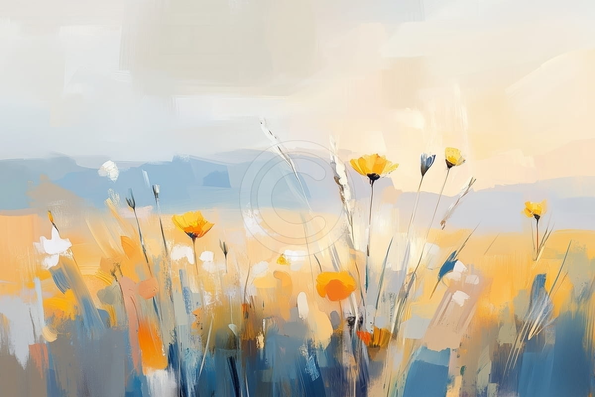 Wildblumen bei Sonnenaufgang