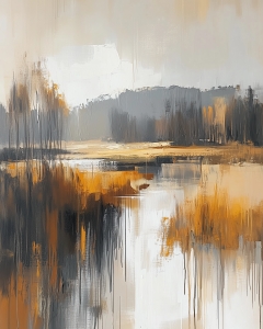 Herbstliche Spiegelung am See